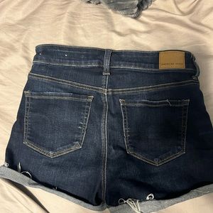 dark blue jean shorts